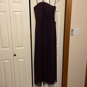Bill levkoff plum size 8 full length dress NWT